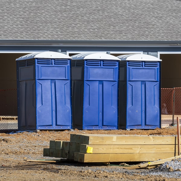 how often are the portable restrooms cleaned and serviced during a rental period in Twin Lakes